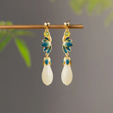 Exclusive Magnolia Enamel Gold Earrings
