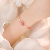 Pink Crystal Balance Agate Bracelet