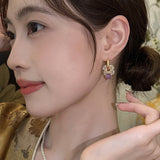Eastern Dream Motifs Viloet Earrings