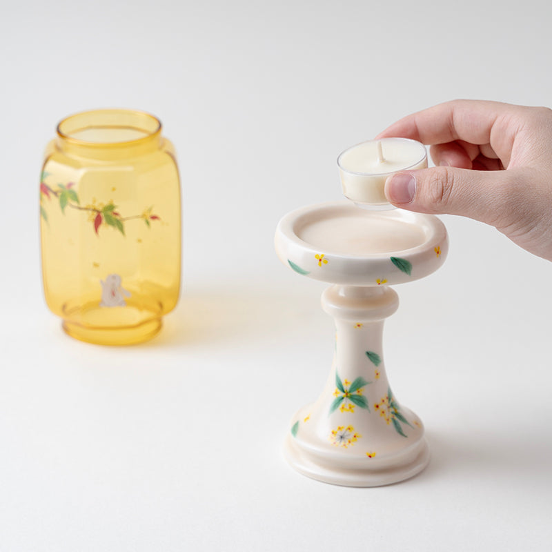 Palace Serene Hand-painted Candlestick