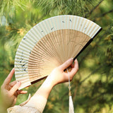 Hanfu cheongsam fan, ancient style folding fan, new Chinese female fan, summer Chinese fan, folding portable classical dance fan