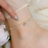 Silver Bell Charm Anklet