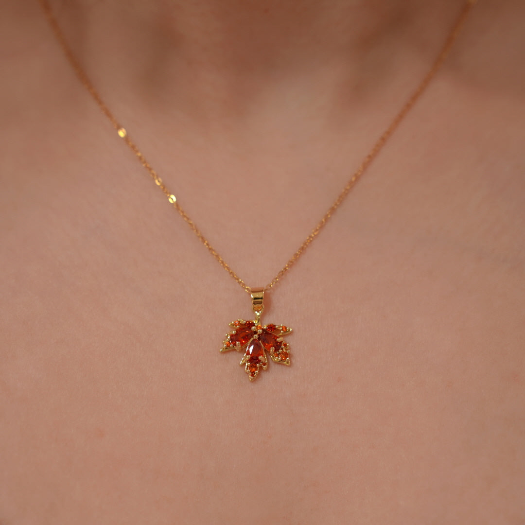 Autumn Embrace Maple Necklace