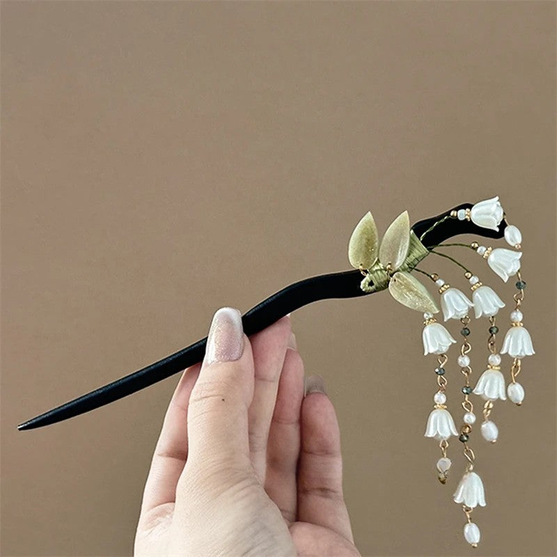 Lily of the Valley Tassel Hairstick