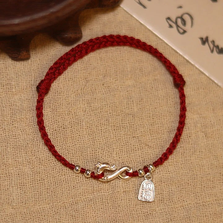Lucky Dragon Silver Bracelet