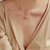 Exquisite White Bamboo Zirconia Necklace