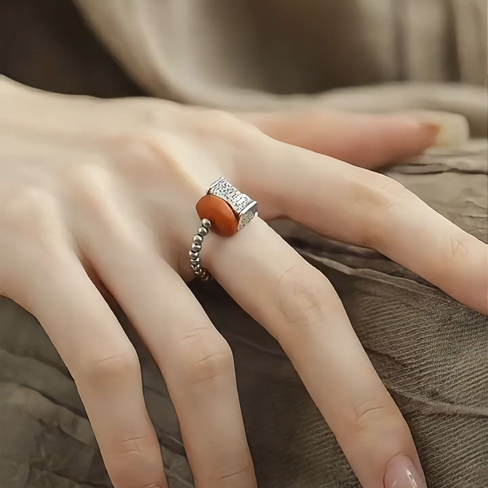 Persimmon Wish Silver Ring