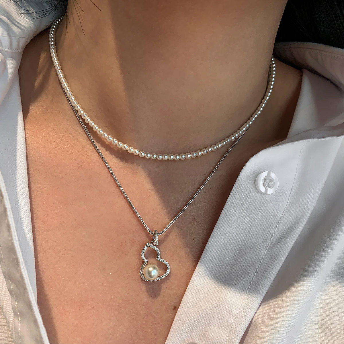 Aurora Gourd Pearl Necklace