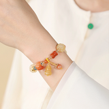 Golden Silk Jade Bracelet