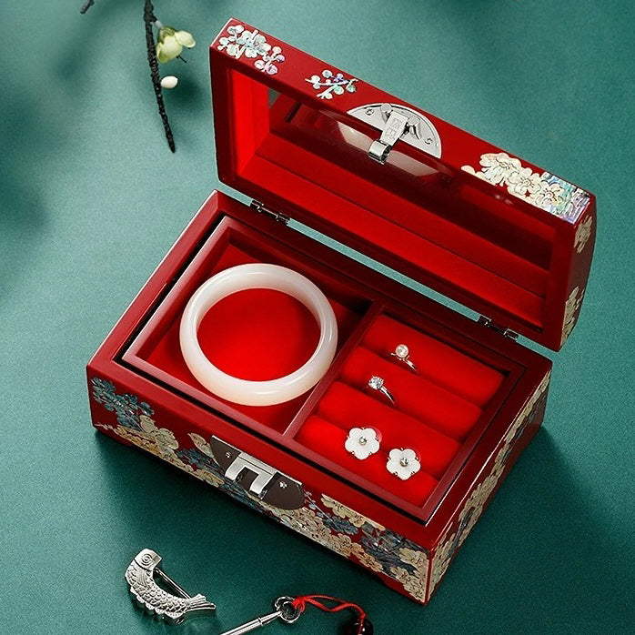 Mother-of-Pearl Magpie Blossom Jewelry Box