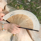 Hanfu cheongsam fan, ancient style folding fan, new Chinese female fan, summer Chinese fan, folding portable classical dance fan