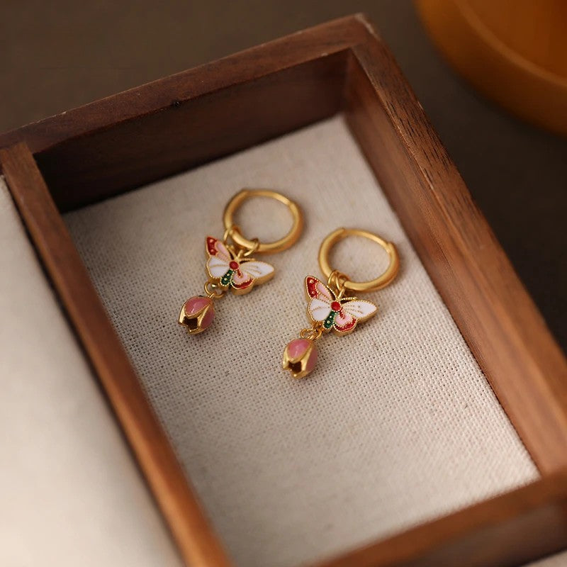 Whimsical Butterfly Colorful Earrings