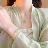 New Ancient Jade Ginkgo Bracelet