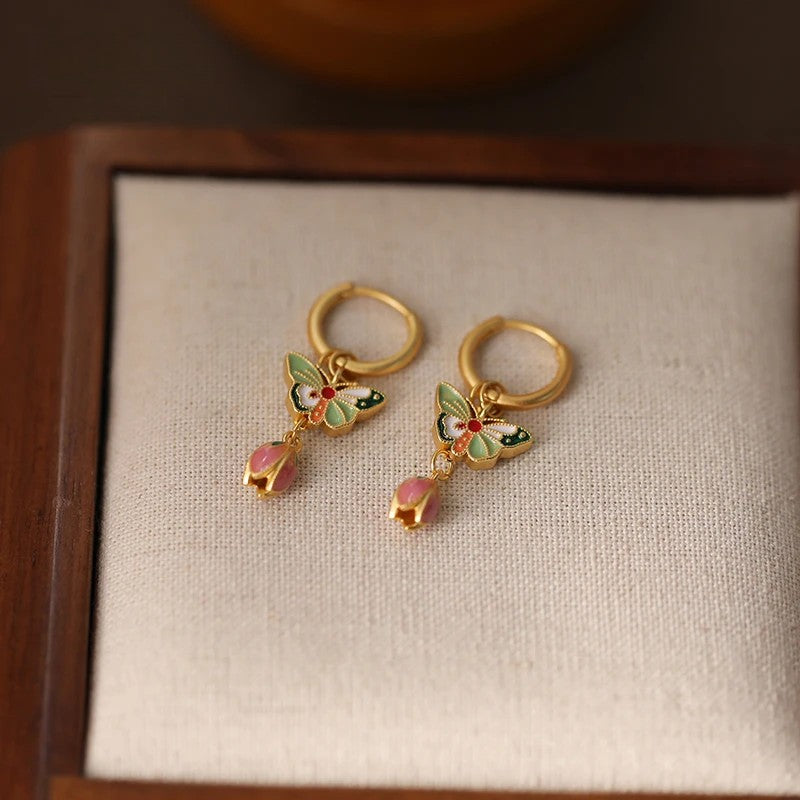 Whimsical Butterfly Colorful Earrings