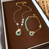 New Ancient Jade Ginkgo Bracelet