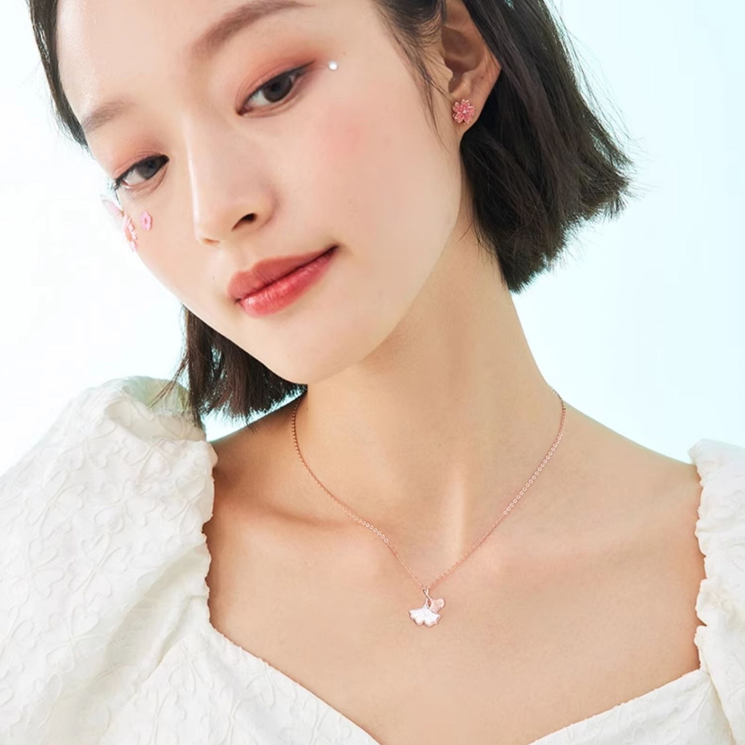 Ginkgo Pearl Oyster Necklaces