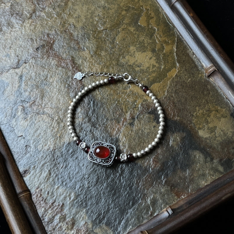 Mystic Harmony Retro Silver Bracelet