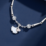 Fine Silver Gingko Pearl Bracelet