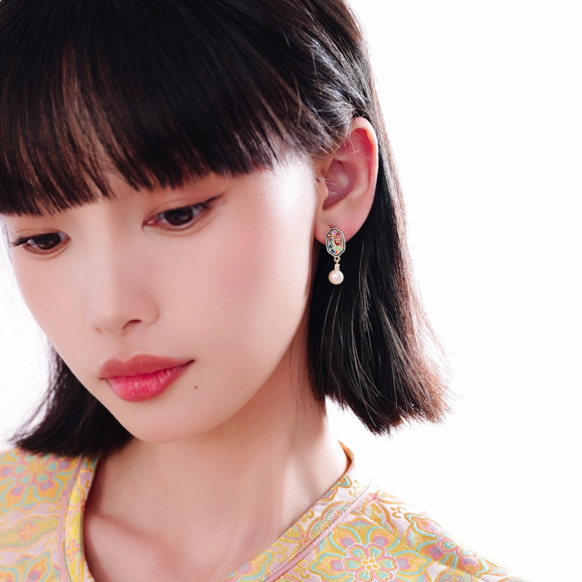 Artful Landscape Pearl Earrings