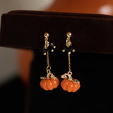 Harvest Pumpkin Dangle Earrings