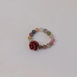 Rainbow Cinnabar Rose Ring