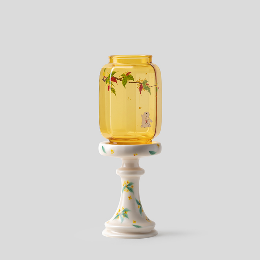 Palace Serene Hand-painted Candlestick