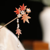 Gradient Maple Leaf Hairpin