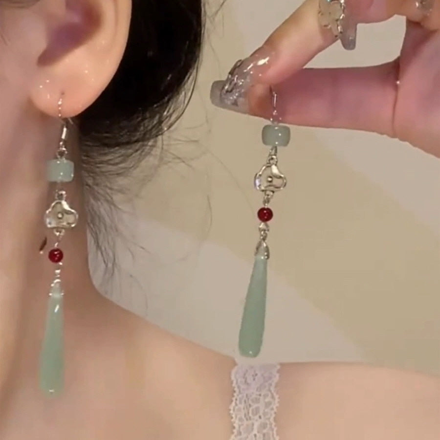 Green Harmony Drop Earrings