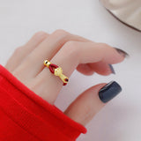 Ruyi Luck Red Cord Ring