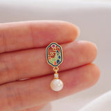 Artful Landscape Pearl Earrings