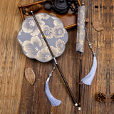 Chrysanthemum Brocade Silk Bamboo Fan