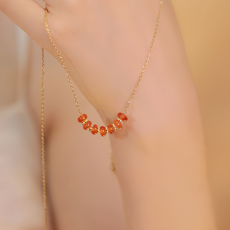 Vitality Red Agate Blessing Necklace