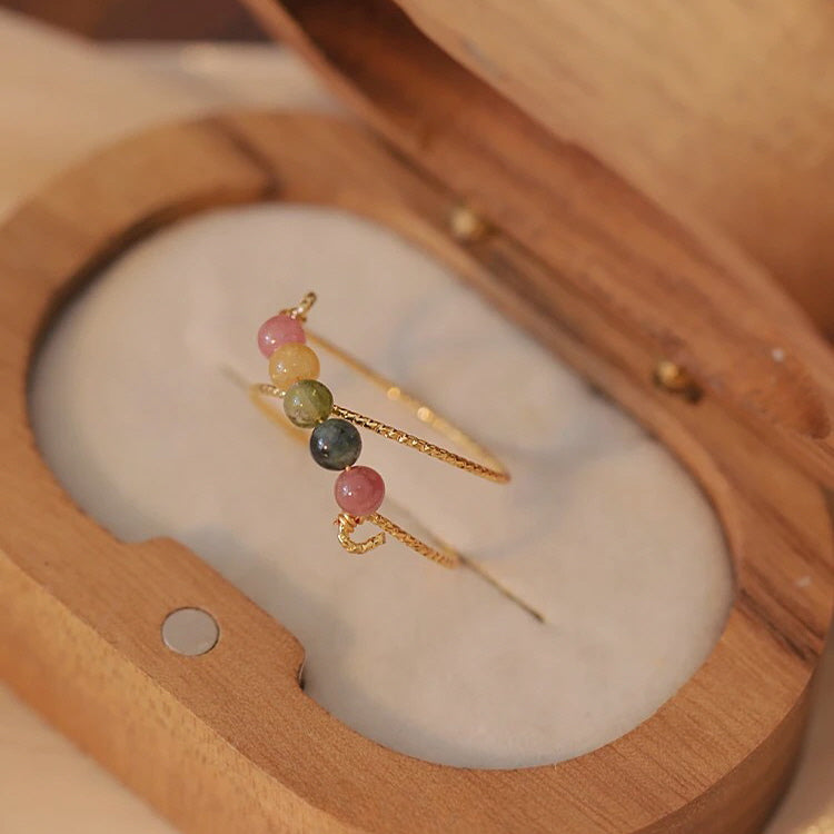 Rainbow Balance Tourmaline Ring