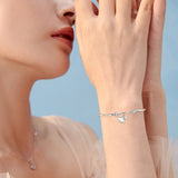 Fine Silver Gingko Pearl Bracelet