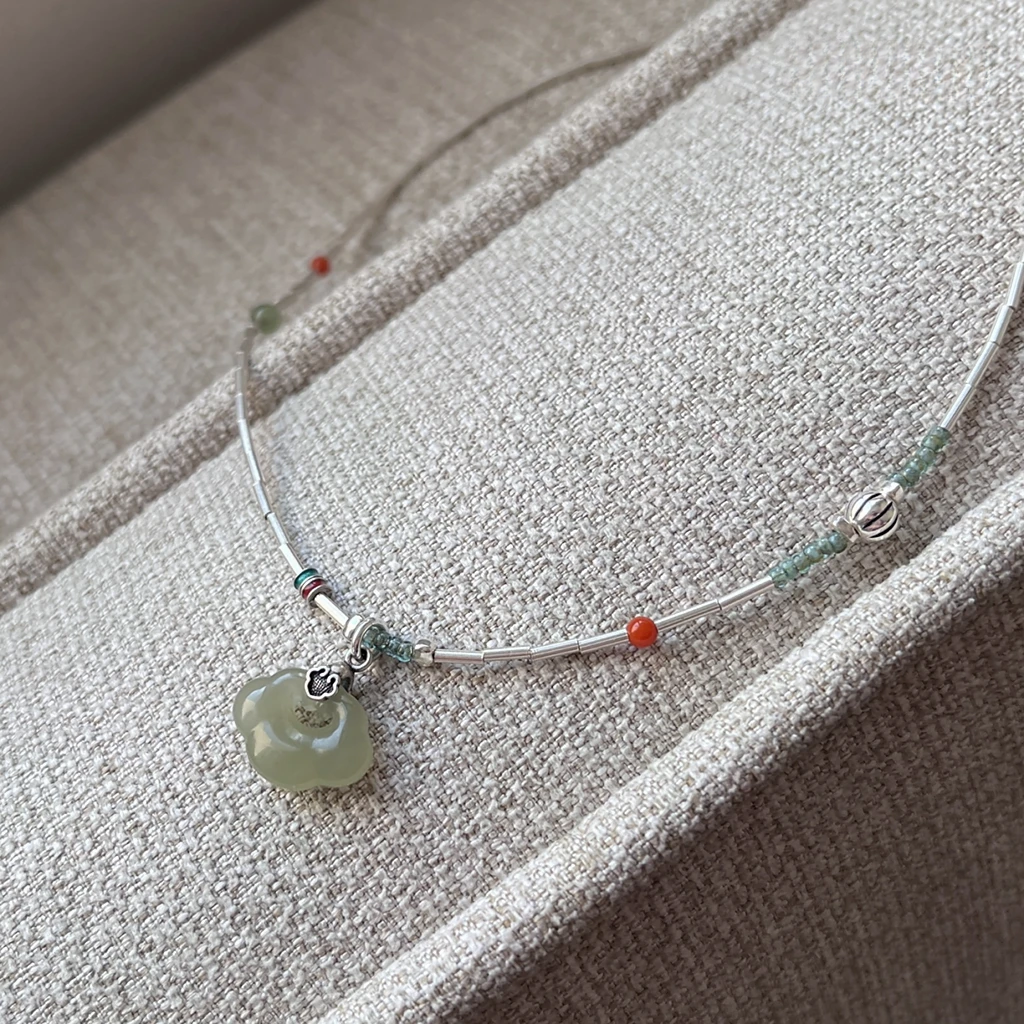 Hetian Jade Ruyi Necklace