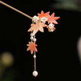 Gradient Maple Leaf Hairpin