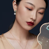 Prosperity Petal Jade Earrings