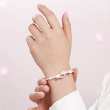 Peach Blossom Silver Bracelet