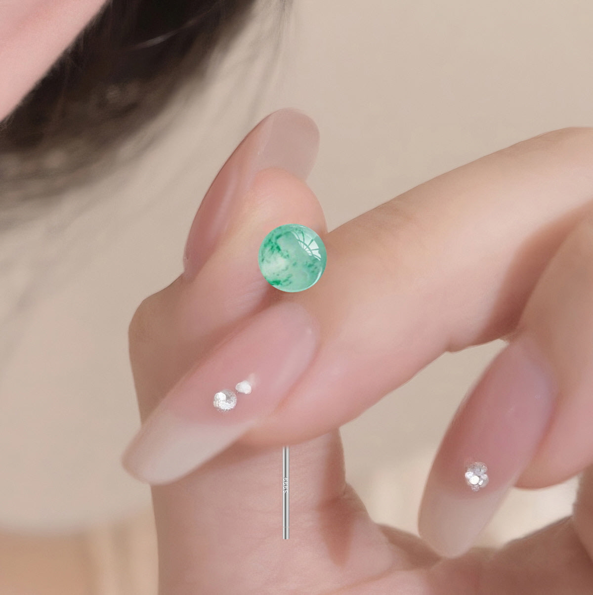 Ice Floating Short Drop Earrings