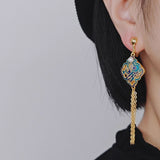 Dazzling Champagne Tassel Earrings