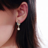 Artful Landscape Pearl Earrings
