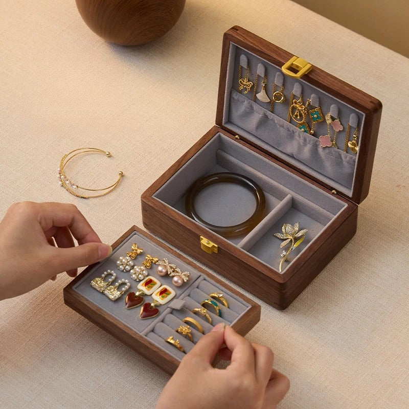 Awakened Treasures Walnut Jewelry Box