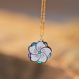 Camellia Lacquer Shell Necklace