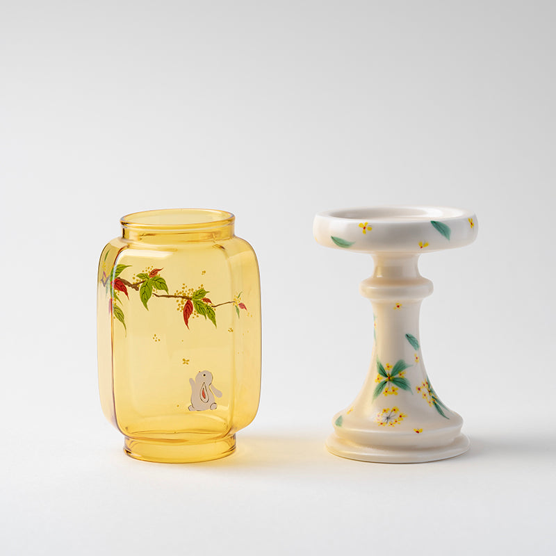 Palace Serene Hand-painted Candlestick