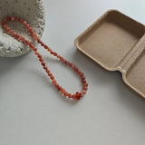 Peach Aura Agate Bracelet