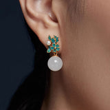 Prosperity Petal Jade Earrings
