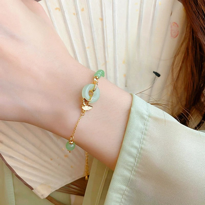 New Ancient Jade Ginkgo Bracelet