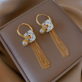 Dancheong Artistry Flower Earrings