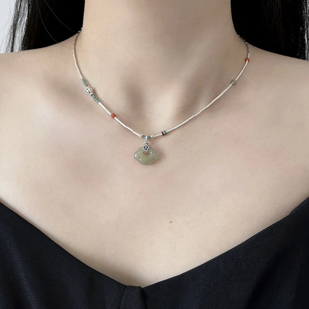 Hetian Jade Ruyi Necklace