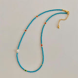Turquoise Pearl Ritual Necklace